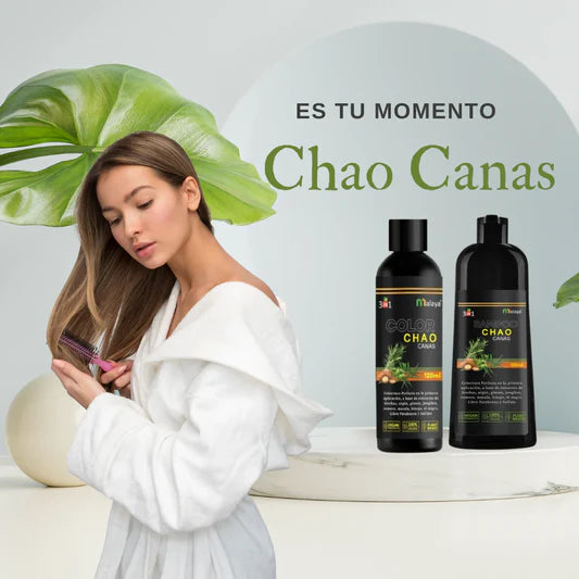 Shampoo Chao Canas – Cubre Canas en 15 Minutos + Tratamiento Activador GRATIS